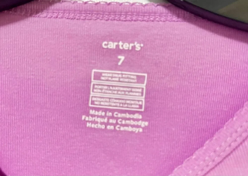 Carter’s Unicorn Long Sleeve I Wake Up This Magical  Purple Shirt Girls Sz7 NWT
